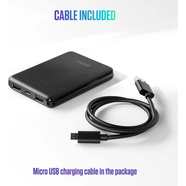 Spello Pocket powerbanka (10W) 5000mAh čierna - Powerbanky - Obrázok HGPD000K01
