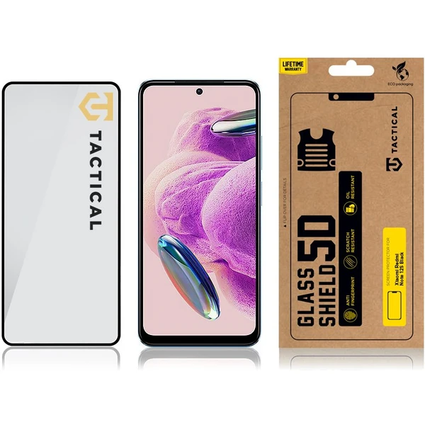 Tactical Glass Shield 5D sklo Xiaomi Redmi Note 12S čierne - Ochranné fólie a sklo - Obrázok HGYQ100501