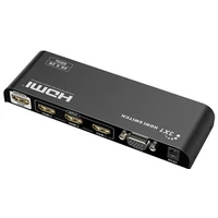 PremiumCord 4Kx2K@60Hz HDMI switch 3:1 kovový s diaľkovým ovládačom a napájacím adaptérom - Ostatné