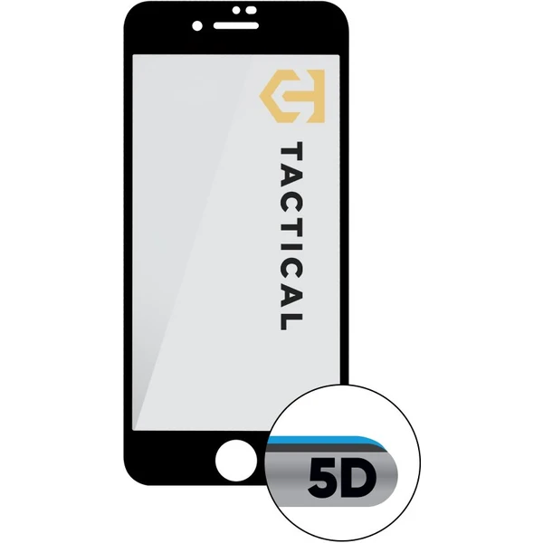 Tactical Glass Shield 5D sklo pre iPhone 7/8/SE (20/22) čierne - Ochranné fólie a sklo - Obrázok HJUM100501