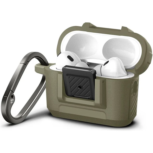Spigen Lock Fit odolné púzdro Apple AirPods Pro 2 gen. vintage khaki - Puzdra - Obrázok HKK0000N01