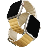 UNIQ Revix Premium Edition remienok pre Apple Watch 42/41/40/38mm Canary (žltý/béžový) - Remienky