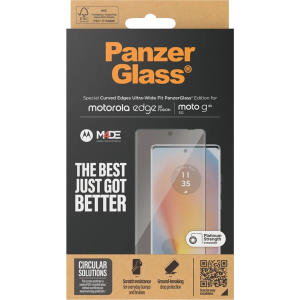 PanzerGlass® Platinum Edge sklo Motorola Moto Edge 50 Fusion / Moto G85 5G - Ochranné fólie a sklo - Obrázok HKPE000N01