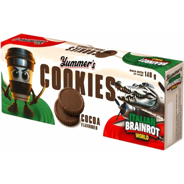 Sušienky Yummer's Italian Brainrot Crocodrillo - Kakaové 140 g - Cukrovinky - Hlavný obrázok