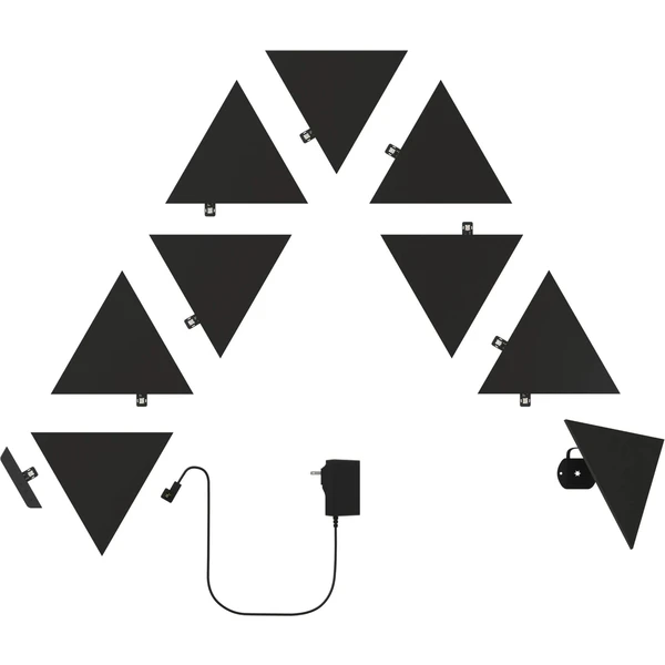 Nanoleaf Shapes Black Triangles Starter Kit inteligentné trojuholníkové osvetlenie, 9 kusov - Inteligentné osvetlenie - Obrázok HLN0000N01
