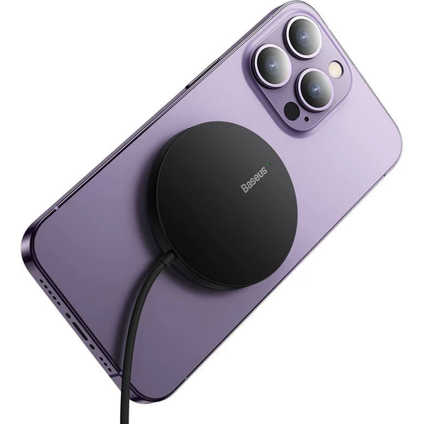 Baseus Bezdrôtová nabíjačka do siete Simple Mini3 15W USB-C čierna - Nabíjačky - Obrázok HMS5000N01