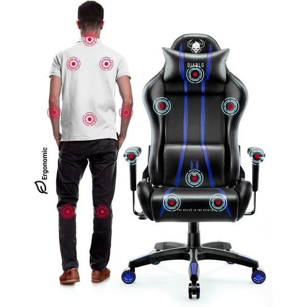 Diablo X-One 2.0 Normal Size herná stolička čierno-modrá - Stoličky - Obrázok HN2G000K01