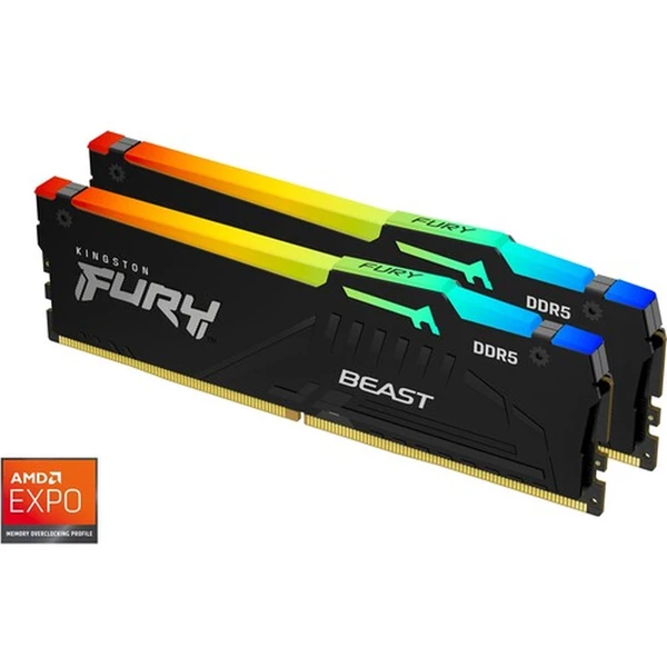 Kingston FURY Beast DDR5 32GB 6000MHz CL30 2x16GB RGB Čierna - Operačné pamäte - Hlavný obrázok