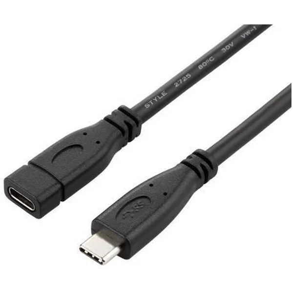 PremiumCord USB-C/USB-C predlžovací kábel 1,5m čierny - Káble a redukcie - Hlavný obrázok