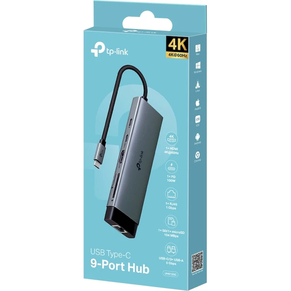 TP-Link UH9120C USB Hub typu C 9v1 - USB huby - Obrázok HODO000K01
