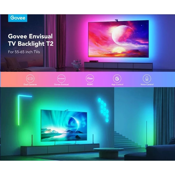 Govee TV Backlight T2 55-65" s duálnou kamerou - Inteligentné osvetlenie - Obrázok HOG4000J01