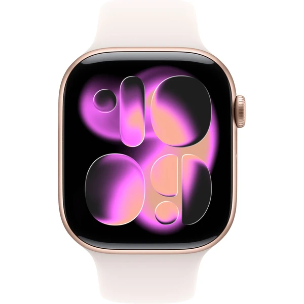 Apple Watch Series 11 (42mm) Ružovo zlatý hliník so svetlo rumeným športovým remienkom S/M - Inteligentné hodinky - Obrázok HONH000K01