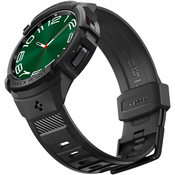 Spigen Rugged Armor Pre púzdro Samsung Galaxy Watch6 Classic 47mm čierne - Puzdra - Hlavný obrázok