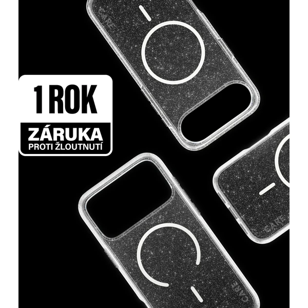 PanzerGlass® CARE Star Lit kryt s MagSafe Apple iPhone Air trblietavý/biely - Puzdra - Obrázok HPDH000K01