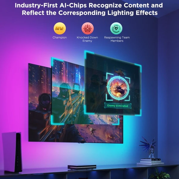 Govee AI Sync Box 2 Smart TV RGBICW podsvietenie 55-65 - Inteligentné osvetlenie - Obrázok HPKK000K01