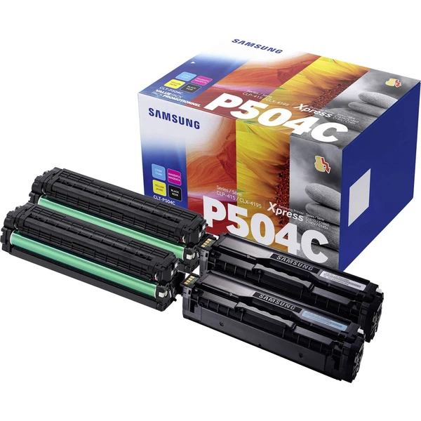 Samsung CLT-P504C Štvorbalenie tonerových kaziet (čierna, azúrová, purpurová, žltá) - Cartridge - Hlavný obrázok