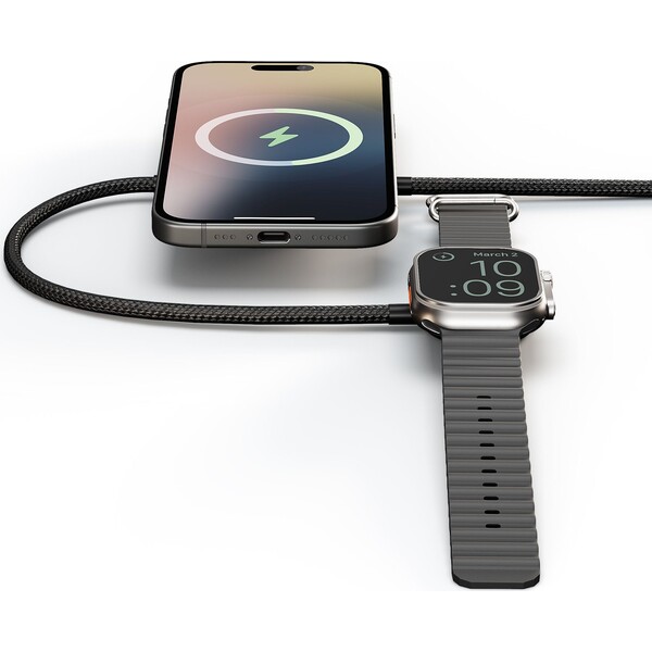 ZENS Pro 2 MagSafe/Qi2 2v1 nabíjačka s USB-C káblom (25W) sivá - Nabíjačky - Obrázok HQ6L000K01