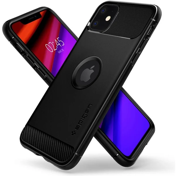 Spigen Rugged Armor kryt iPhone 11 čierny - Puzdra - Obrázok HQHI000401