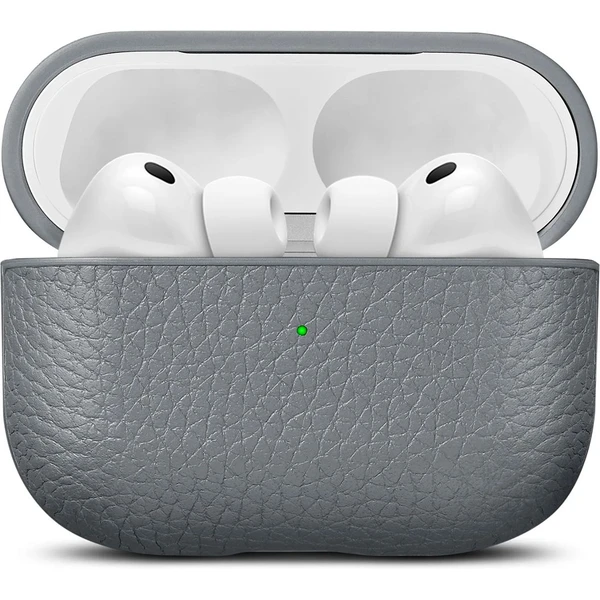 Woolnut Leather kožené puzdro pre AirPods Pro 3. generácia sivé - Puzdra - Hlavný obrázok
