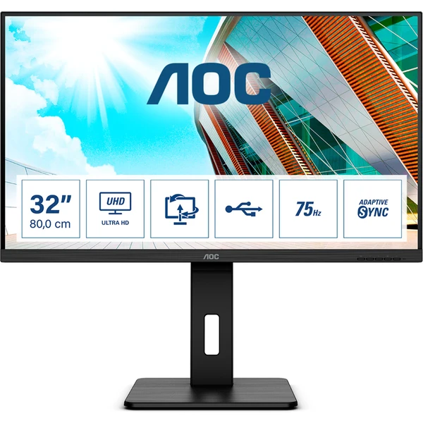 AOC Pro U32P2 monitor 32" - Monitory - Hlavný obrázok