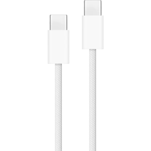 Cubenest opletený napájací kábel USB-C/USB-C 60W 1m biely 2ks - Káble a redukcie - Obrázok HRD5000O01
