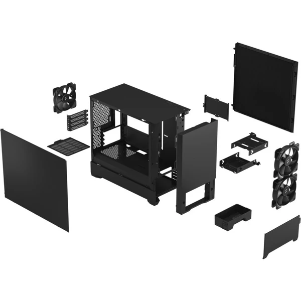Fractal Design Pop Mini Silent čierna - Počítačové skrine - Obrázok HRDVF00101