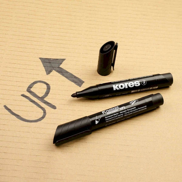 Kores K-MARKER permanentné popisovače s okrúhlym hrotom 4 farby - Popisovače - Obrázok HS7H000K01