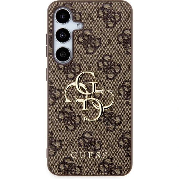 Guess PU 4G Metal Logo Zadný kryt Samsung Galaxy S24+ hnedý - Puzdra - Obrázok HSH1000O01