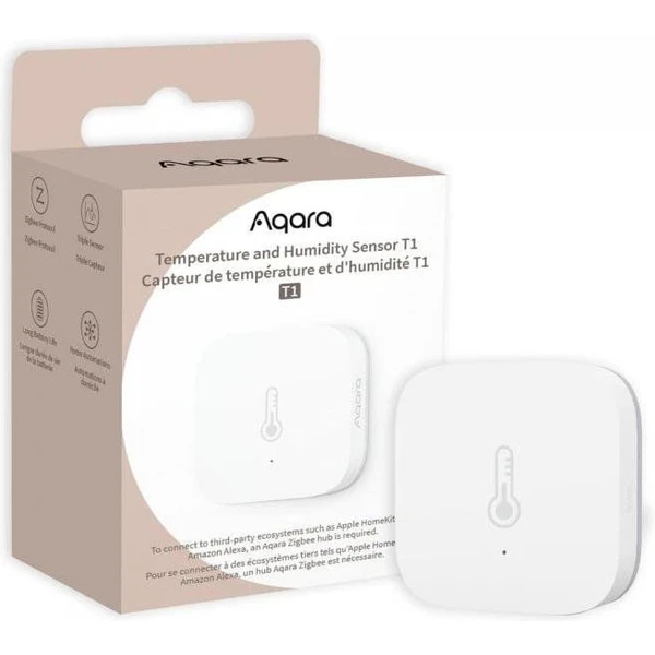AQARA Temperature and Humidity Sensor T1 (TH-S02D) senzor teploty a vlhkosti - Senzory - Hlavný obrázok