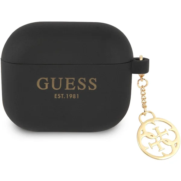 Guess 4G Charm Silikónové Puzdro pre Airpods 3 čierne - Puzdra - Hlavný obrázok