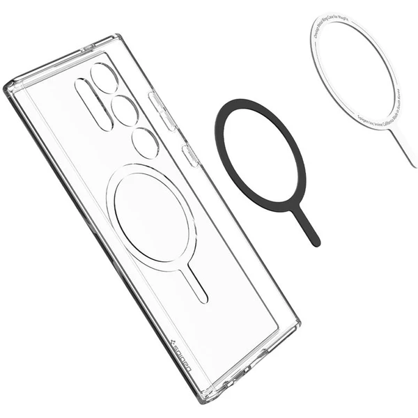 Spigen Ultra Hybrid OneTap Metal Ring MagFit kryt Samsung Galaxy S24 Ultra biely - Puzdra - Obrázok HT91000P01