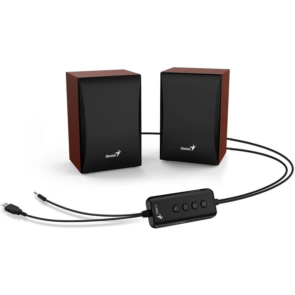 Genius SP-HF380BT bezdrôtové reproduktory 2.0 čierne/hnedé - Reproduktory - Obrázok HTMK300401