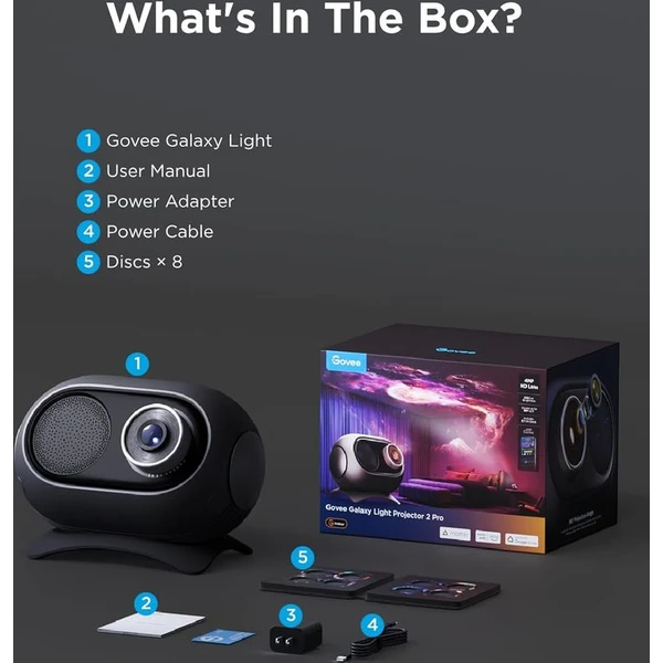 Govee Galaxy Light Projector 2 Pro Matter s reproduktorom - Inteligentné osvetlenie - Obrázok HU3L000K01