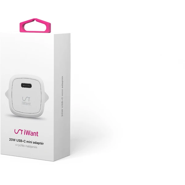 iWant USB-C PD MINI sieťová nabíjačka s rýchlo-nabíjaním 30W biela - Nabíjačky - Obrázok HUI7300401