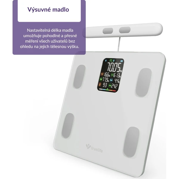 TrueLife FitScale W8 múdra váha biela - Inteligentné váhy - Obrázok HVUL000K01