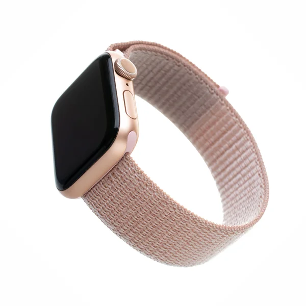 FIXED Nylon Strap nylonový opasok pre Apple Watch 42/44/45mm ružovo zlatý - Remienky - Hlavný obrázok
