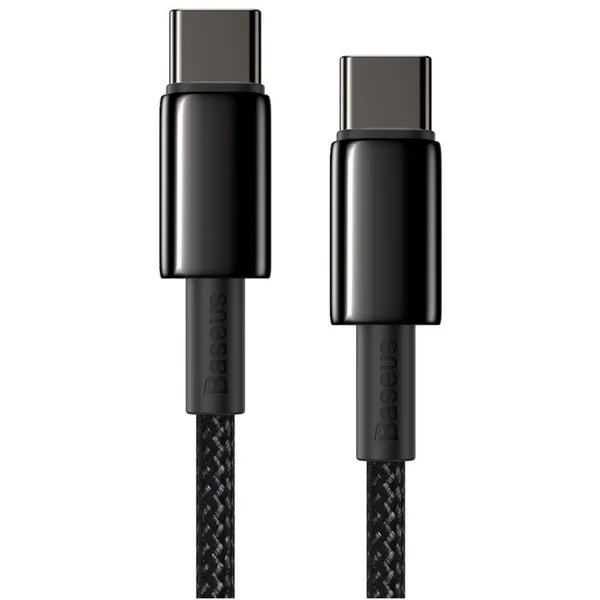 Baseus Tungsten Gold USB-C/USB-C napájací kábel 100W 2m čierny - Káble a redukcie - Obrázok HWKGF00101