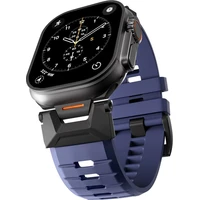 Epico Rubber Pro remienok s nerezovým zapínaním pre Apple Watch 49/46/45/44/42mm modrý - Remienky