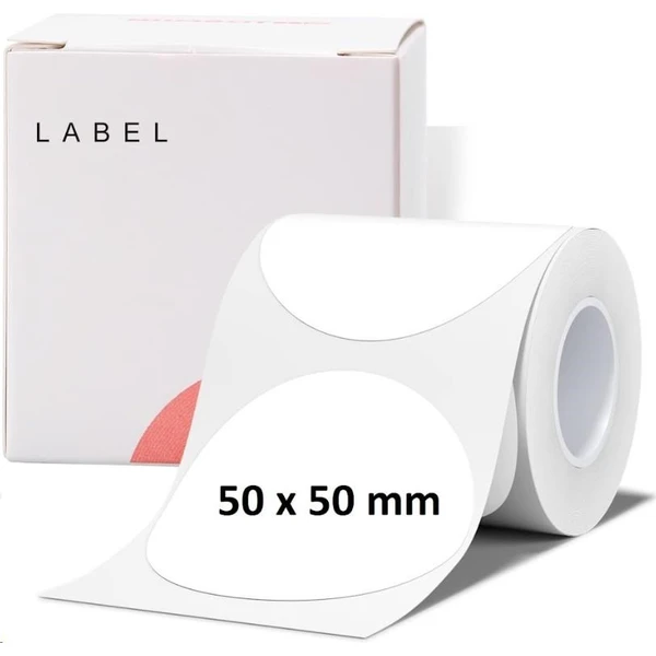 Niimbot štítky R 50x50mm 150ks Round pre B21, B3S, B1 biele - Pásky pre štítkovače - Obrázok HZR0000N01