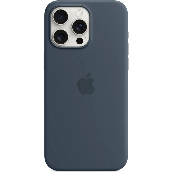 Apple silikónový kryt s MagSafe na iPhone 15 Pro Max búrkovo modrý - Puzdra - Hlavný obrázok