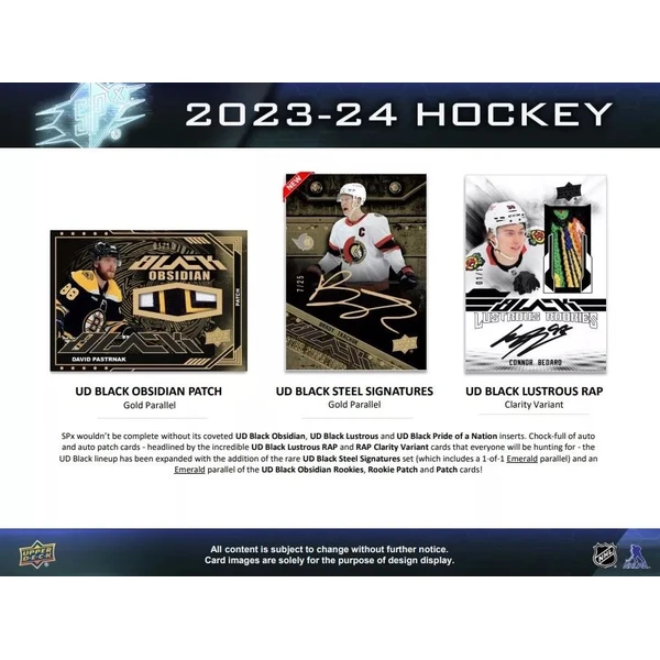 Hokejové karty 2023-24 Upper Deck SPx Hockey Hobby Box - Hokejové karty - Obrázok I0U6000P01