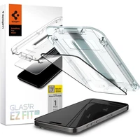 Spigen Glass tR EZ Fit HD tvrdené sklo iPhone 15 Pro čierne - Ochranné fólie a sklo