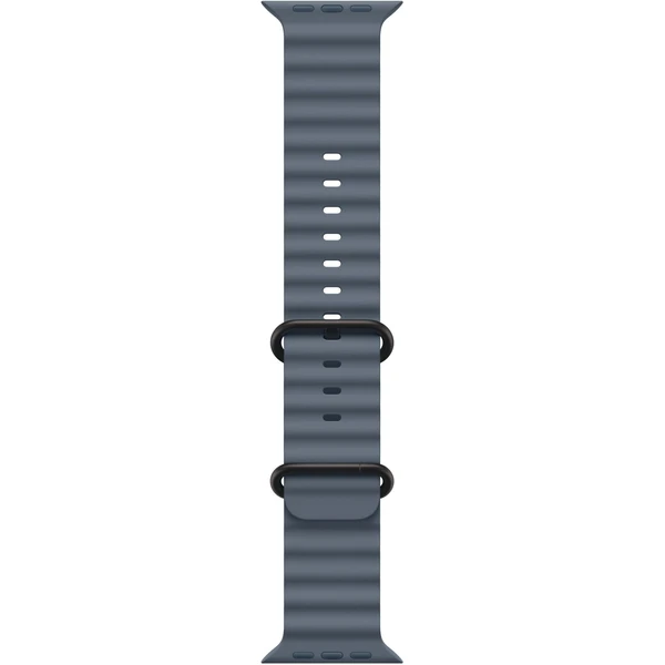 Apple Watch 49/46/45/44mm oceľovo modrý Oceánsky remienok čierny titán - Remienky - Obrázok I11I000K01