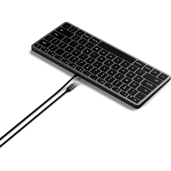 Satechi Slim W1 USB-C klávesnica US vesmírne šedá - Klávesnice - Obrázok I1BT000501