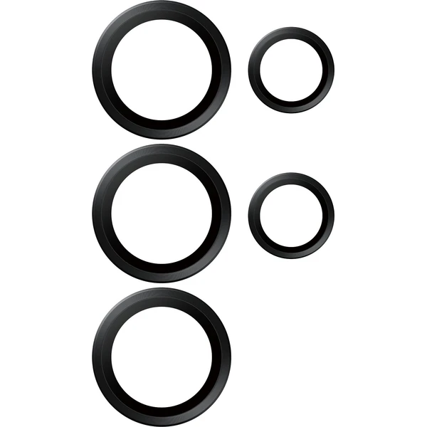 PanzerGlass® Hoops® Ceramic Samsung Galaxy S25 Ultra čierne ochranné krúžky pre šošovky fotoaparátu - Ochranné fólie a sklo - Obrázok I1FC000J01