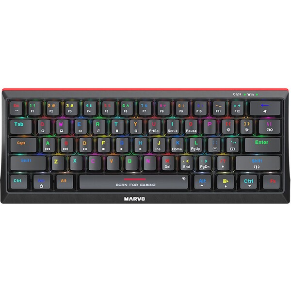 Marvo KG962G EN - R mechanická herná klávesnica TKL RGB (US) čierna