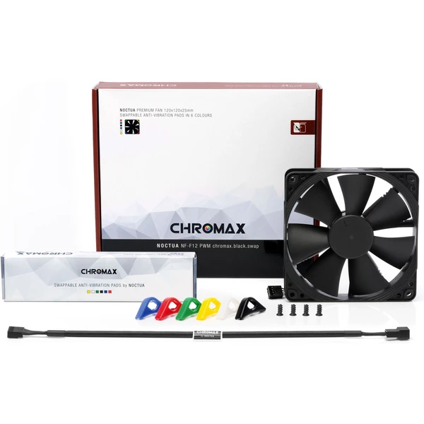 Noctua NF-F12 PWM chromax.black.swap - Ventilátory pre PC - Obrázok I1N4000L01