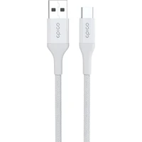 Epico pletený kábel 1.2m USB-C to USB-A - biela - Káble