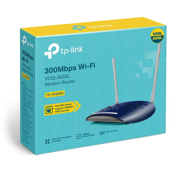 TP-Link TD-W9960 Wi-Fi 4 smerovač modrý - Wi-Fi routery - Obrázok I27U000501