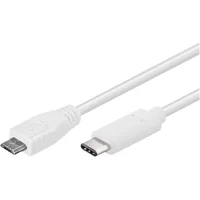 PremiumCord USB-C/MicroUSB-B napájací kábel 2,5W 0,6m biely - Káble a redukcie